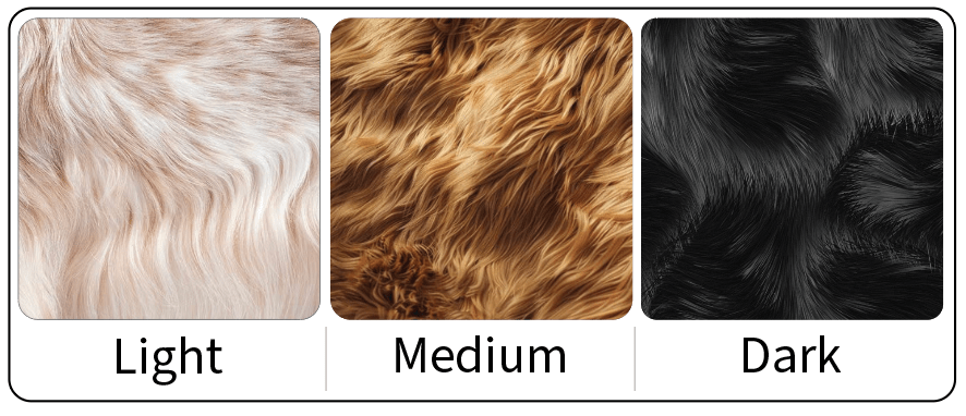 Dog Fur Value Light Medium Dark